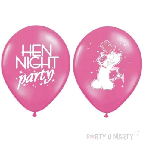balony hen night party rozowy strong 14 6 szt