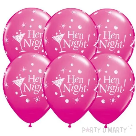balony hen night wieczor panienski fuksja 12 6 szt