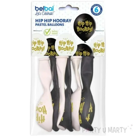 balony hip hip hooray pastel mix belbal 10 6 szt