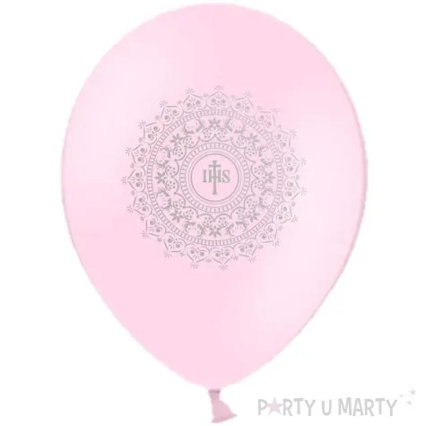 balony hostia ihs srebrna rozowe 11 5 szt