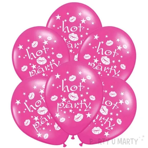 balony hot party rozowy metalik strong 14 50 szt