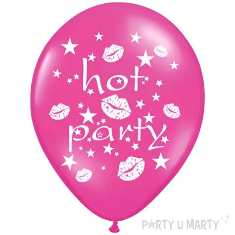 balony hot party rozowy metalik strong 14 6 szt