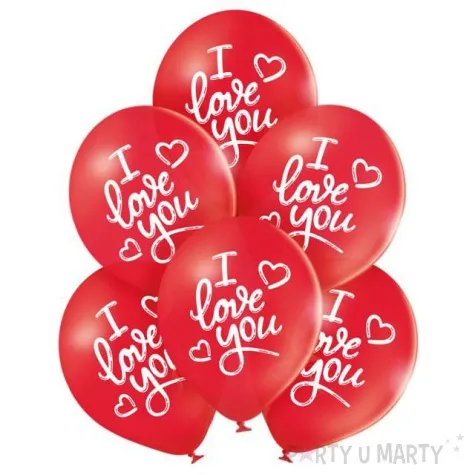 balony i love you czerwony belbal 10 6 szt