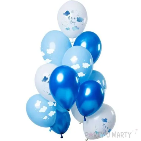 balony its a boy chmurki niebieski folat 12 12 szt