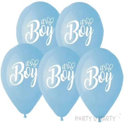balony its a boy pastelowy blekitny gemar 13 5 szt
