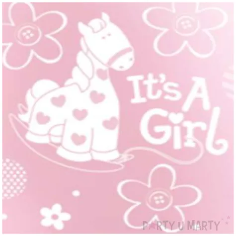 balony its a girl kon na biegunach rozowy metalik qualatex 11 25 szt