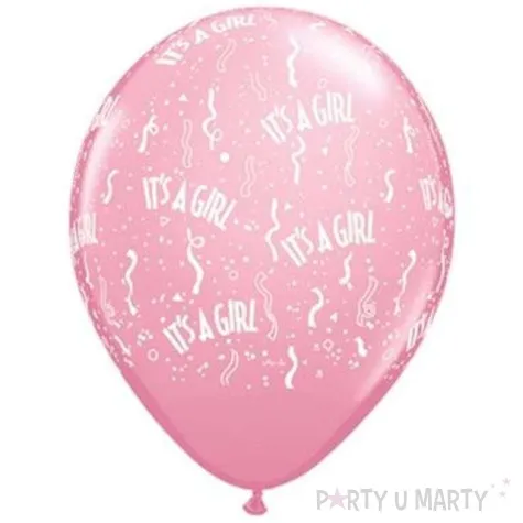 balony its a girl rozowe qualatex 11 50 szt