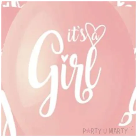 balony its a girl rozowy gemar 13 5 szt