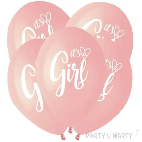 balony its a girl rozowy gemar 13 5 szt