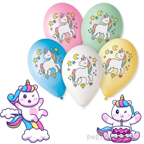 balony jednorozec magiczna noc mix gemar 12 5 szt