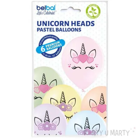 balony jednorozec mix belbal 12 6 szt
