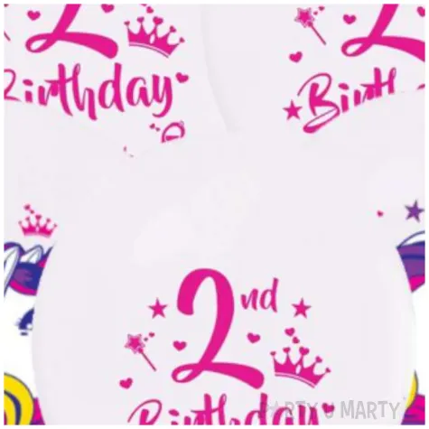 balony jednorozec na 2 urodziny pastel bialy godan 12 5 szt