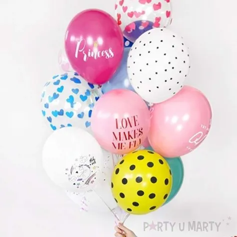 balony jednorozec pastel bialy 12 partydeco 50 szt