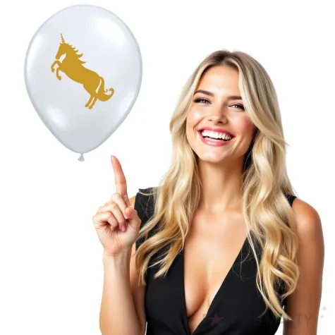 balony jednorozec transparentne qualatex 11 25 szt