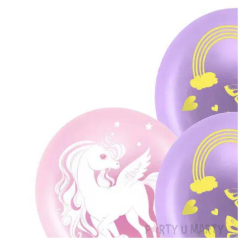 balony jednorozec unicorn rozowo fioletowy pastel procos 11 8 szt