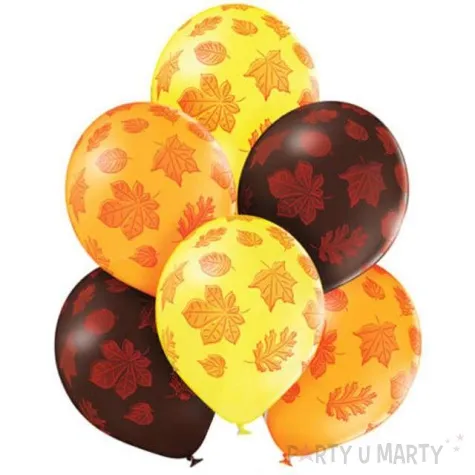 balony jesienne liscie mix belbal 12 6 szt