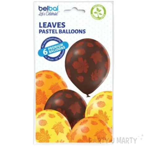 balony jesienne liscie mix belbal 12 6 szt