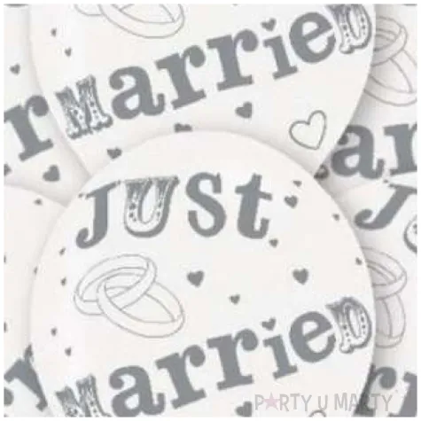 balony just married biale amscan 11 6 szt