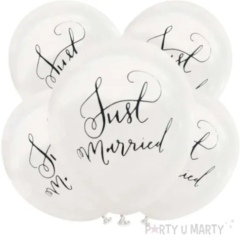 balony just married biale dekoracje polska 12 5 szt