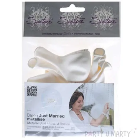 balony just married bialy santex 10 8 szt