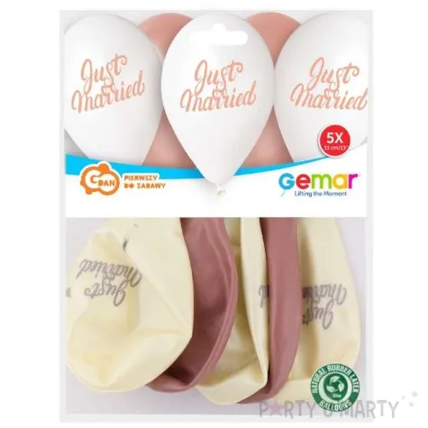 balony just married gemar 13 5 szt