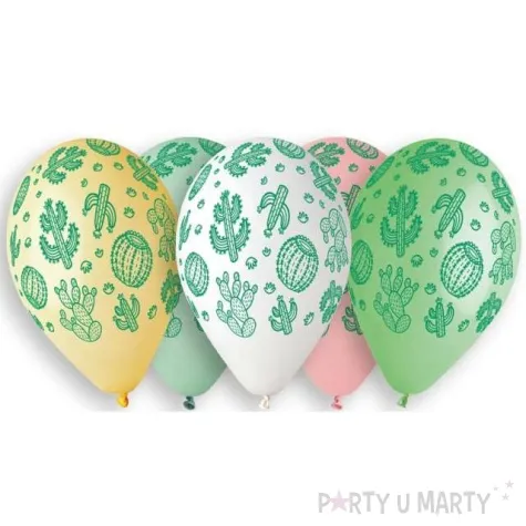 balony kaktusy kolorowe gemar 13 5 szt