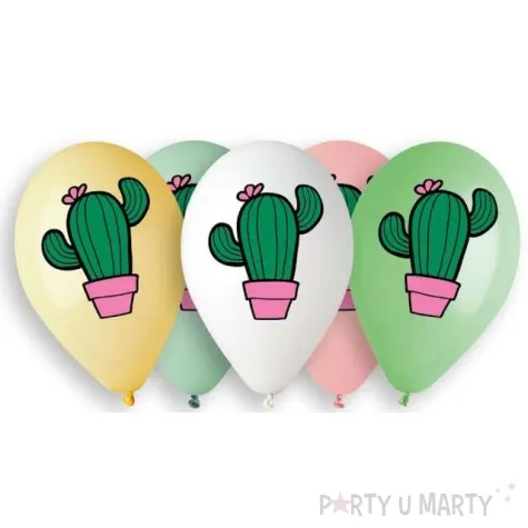 balony kaktusy w doniczkach mix gemar 13 5 szt