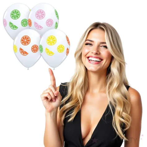 balony kawalki owocow bialy qualatex 50 szt