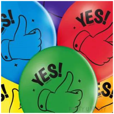 balony kciuki do gory okejka mix belbal 12 6 szt