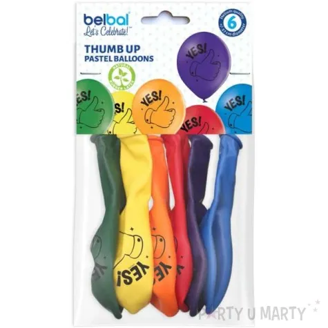 balony kciuki do gory okejka mix belbal 12 6 szt