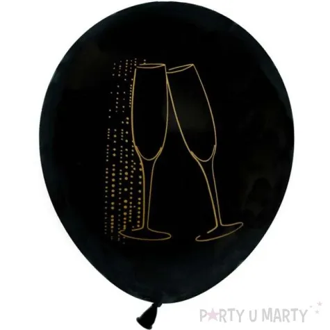 balony kieliszki szampana czarny santex 9 8 szt