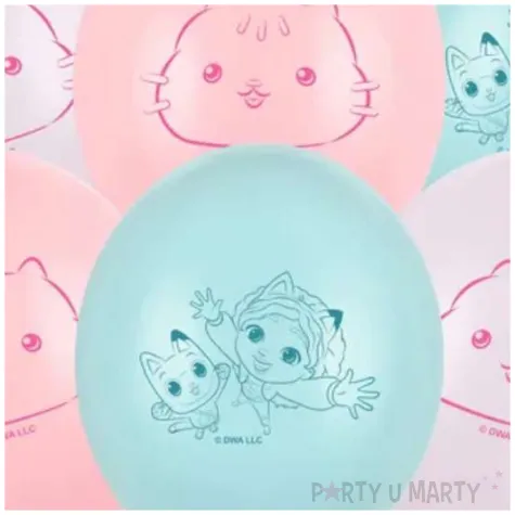 balony koci domek gabi lakotek partydeco 10 6 szt