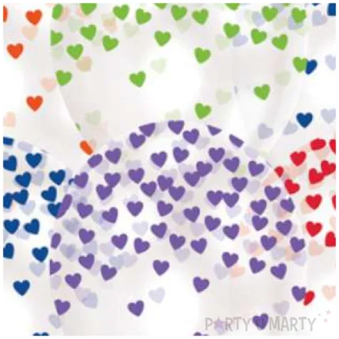 balony kolorowe serduszka transparentne amscan 11 6 szt
