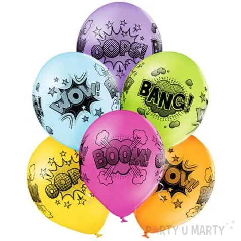 balony komiksowe chmurki pastel mix belbal 12 6 szt