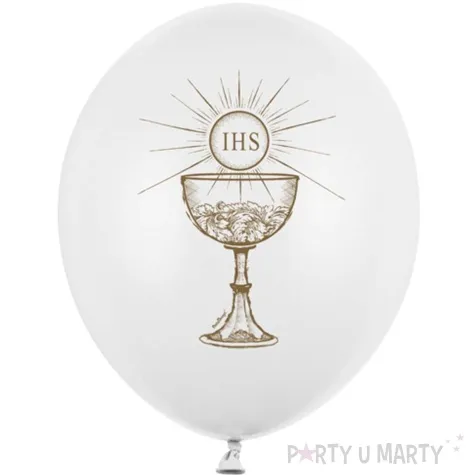 balony komunia ihs bialy pastel strong 14 50 szt