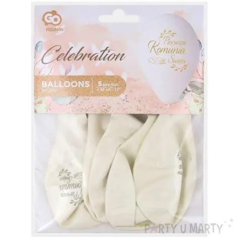 balony komunia swieta biblia i galazki bialy gemar 13 5 szt