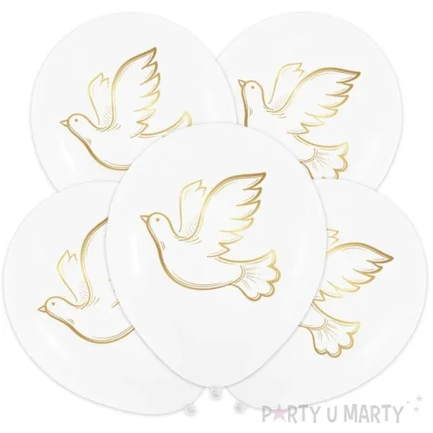 balony komunia swieta golab bialy partypal 12 5 szt