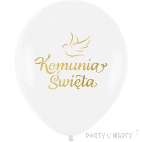 balony komunia swieta golabek biale partypal 12 100 szt