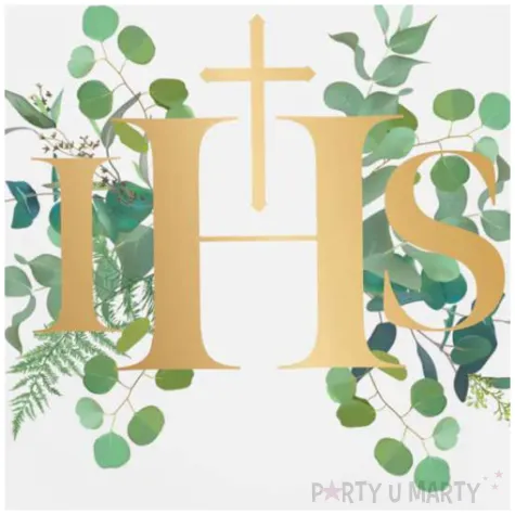 balony komunia swieta ihs eukaliptus bialy partypal 12 100 szt