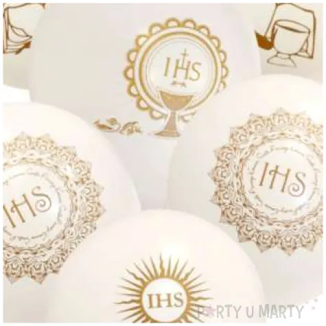 balony komunia swieta ihs mix biale jix 12 6 szt