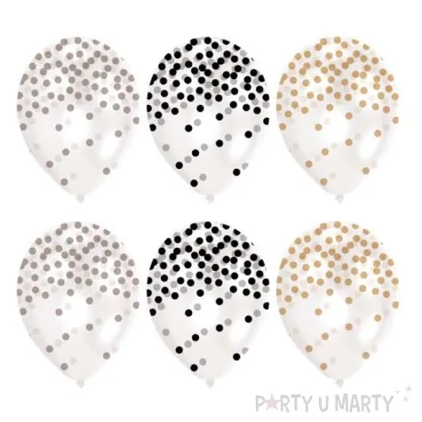 balony konfetti mix amscan 9 6 szt