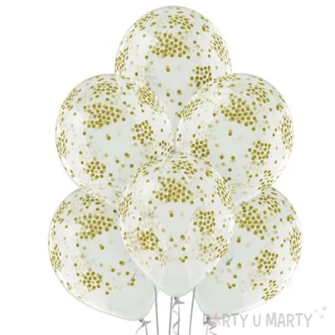 balony konfetti slubne przezroczyste belbal 12 6 szt