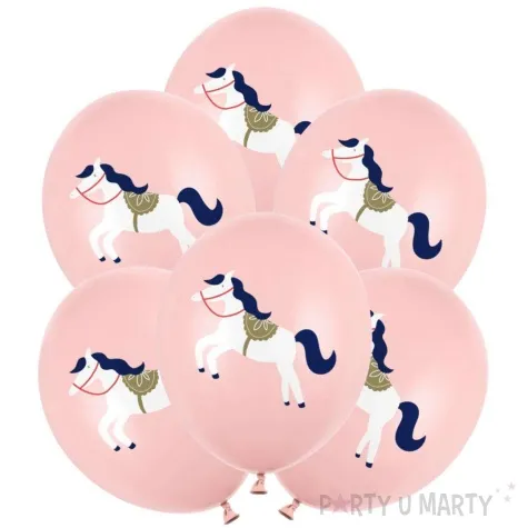 balony konik rozowy partydeco 12 6 szt