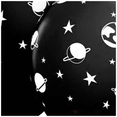 balony kosmos czarne qualatex 11 25 szt