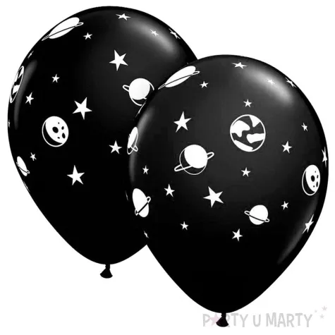 balony kosmos czarne qualatex 11 25 szt