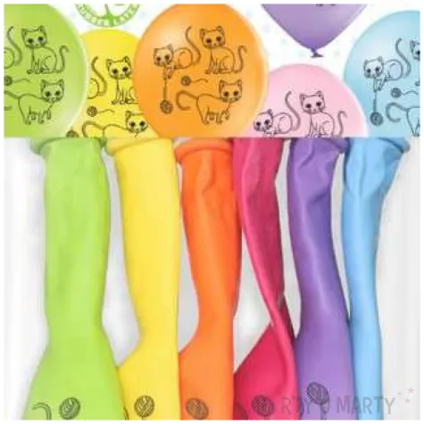 balony kotki mix belbal 12 6 szt