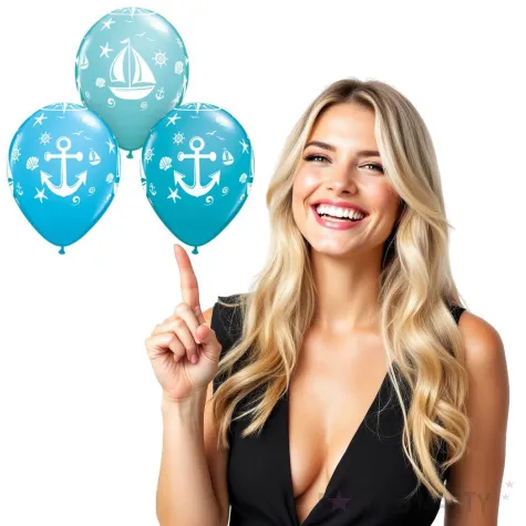 balony kotwica morski qualatex 11 25 szt