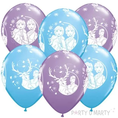 balony kraina lodu 2 pastel mix qualatex 12 6 szt