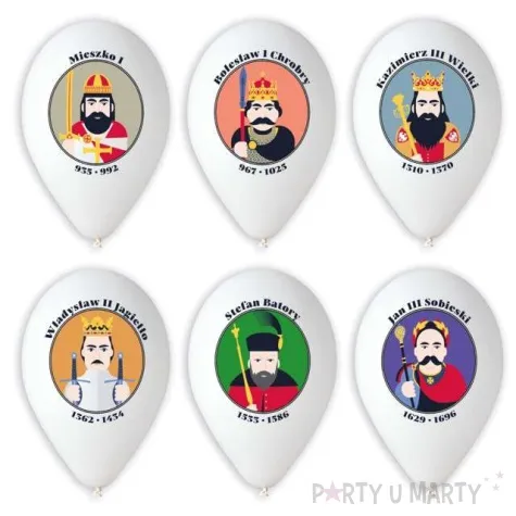 balony krolewska impreza gemar 12 6 szt