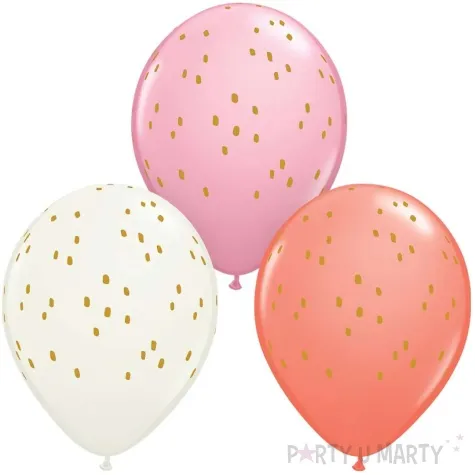 balony kropeczki mix pastel qualatex 11 25 szt